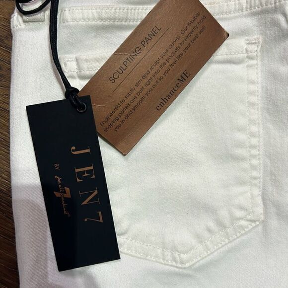 Jen7 7 for all mankind white crop skinny‎ jeans ankle length summer - Picture 7 of 8